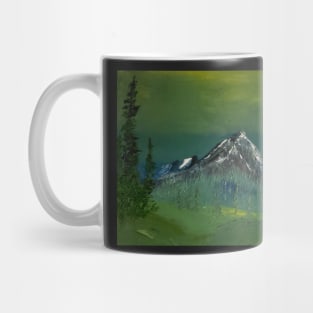 Emerald valley oil painting by Tabitha Kremesec Mug